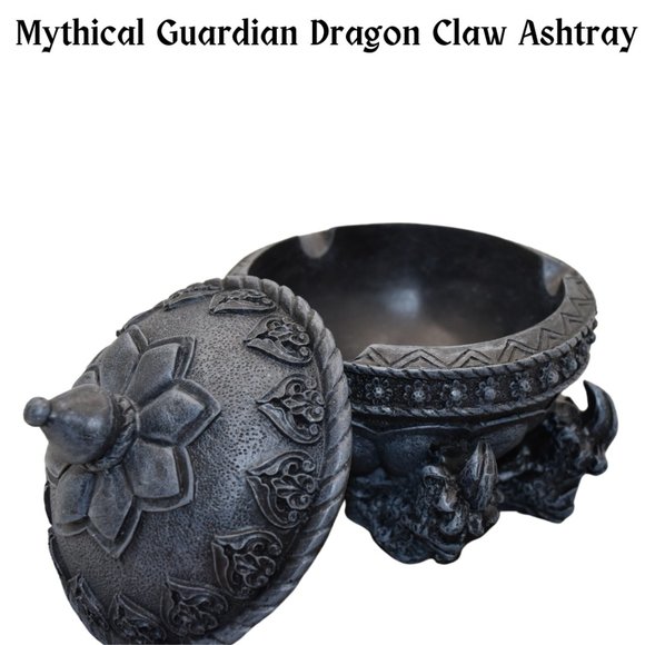 π² Unleash the Mystical: Guardian Dragon Claw Ashtray of Legends in Black πͺ - Picture 7 of 9
